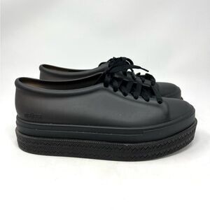 Melissa black platform lace up sneakers 10